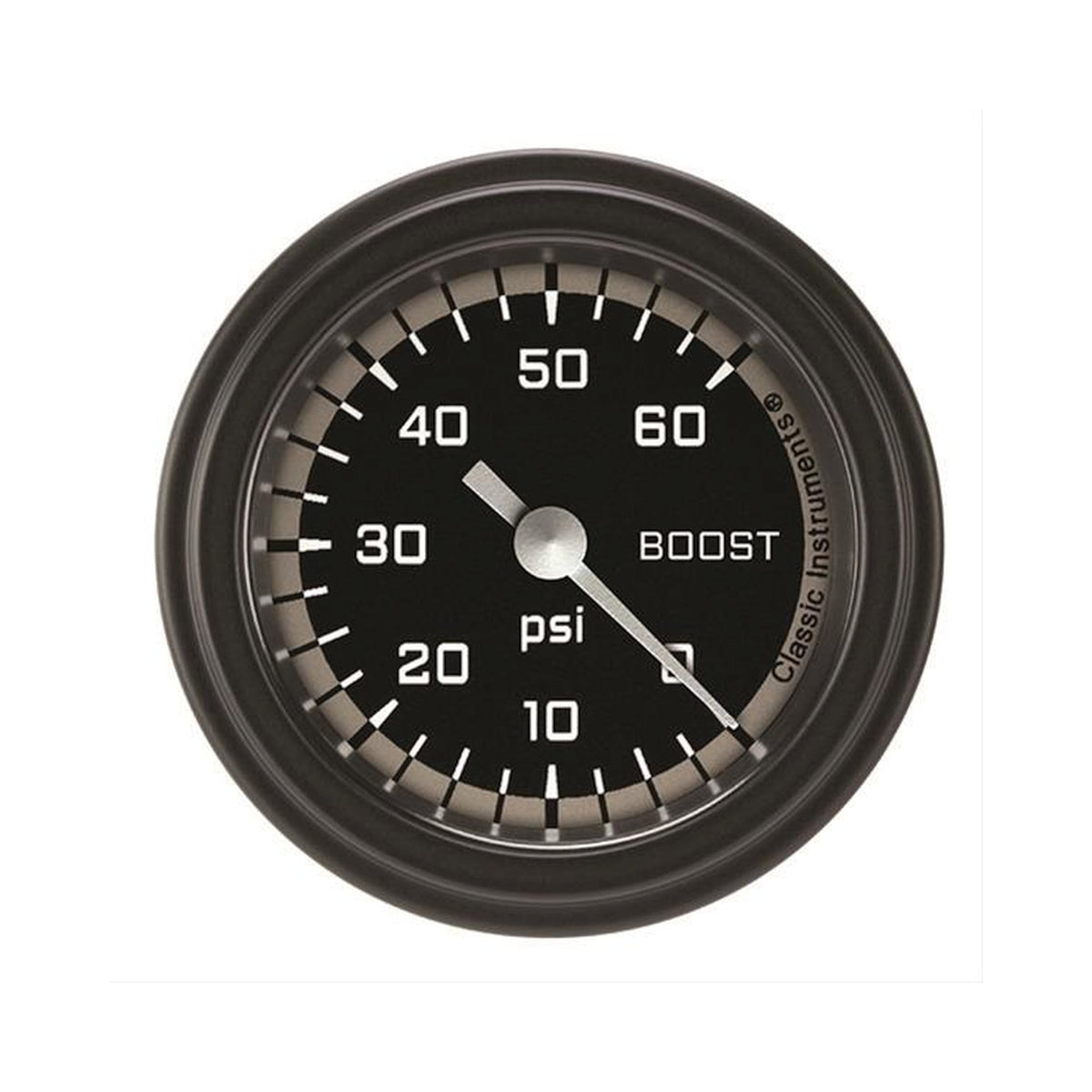 Classic Instruments Autocross Gray 2-1/8" Boost Gauge (60 PSI) - AX143GBLF
