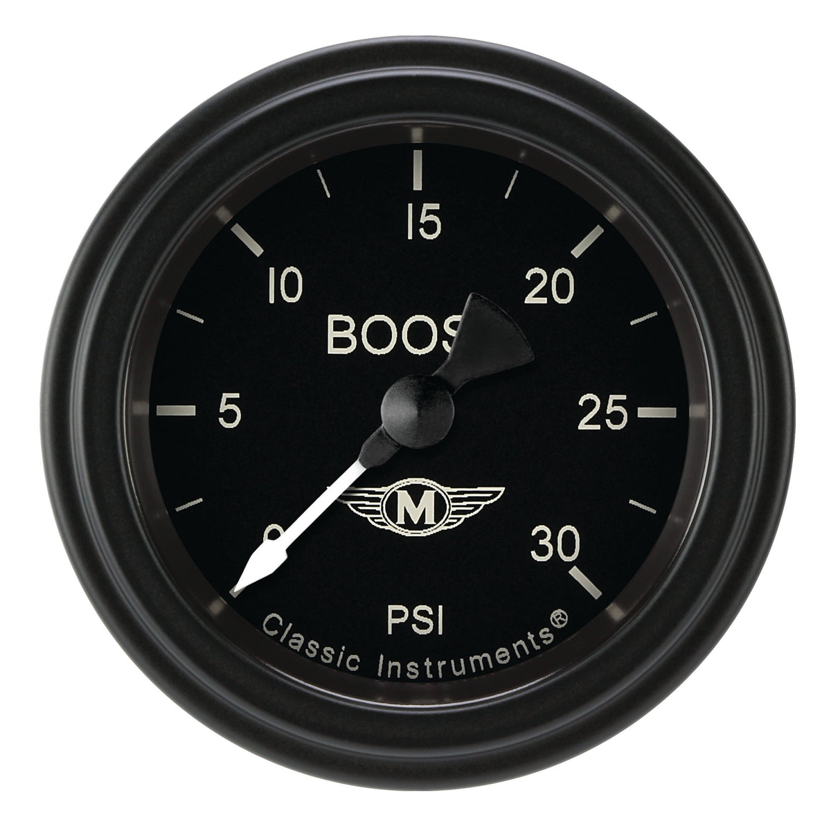 Classic Instruments Moal Bomber 2-1/8" Boost Gauge (30 PSI) - MA142BLF
