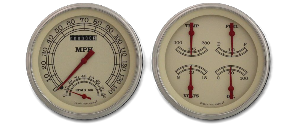 Classic Instruments Vintage Series Two Gauge Set - VT62SLF