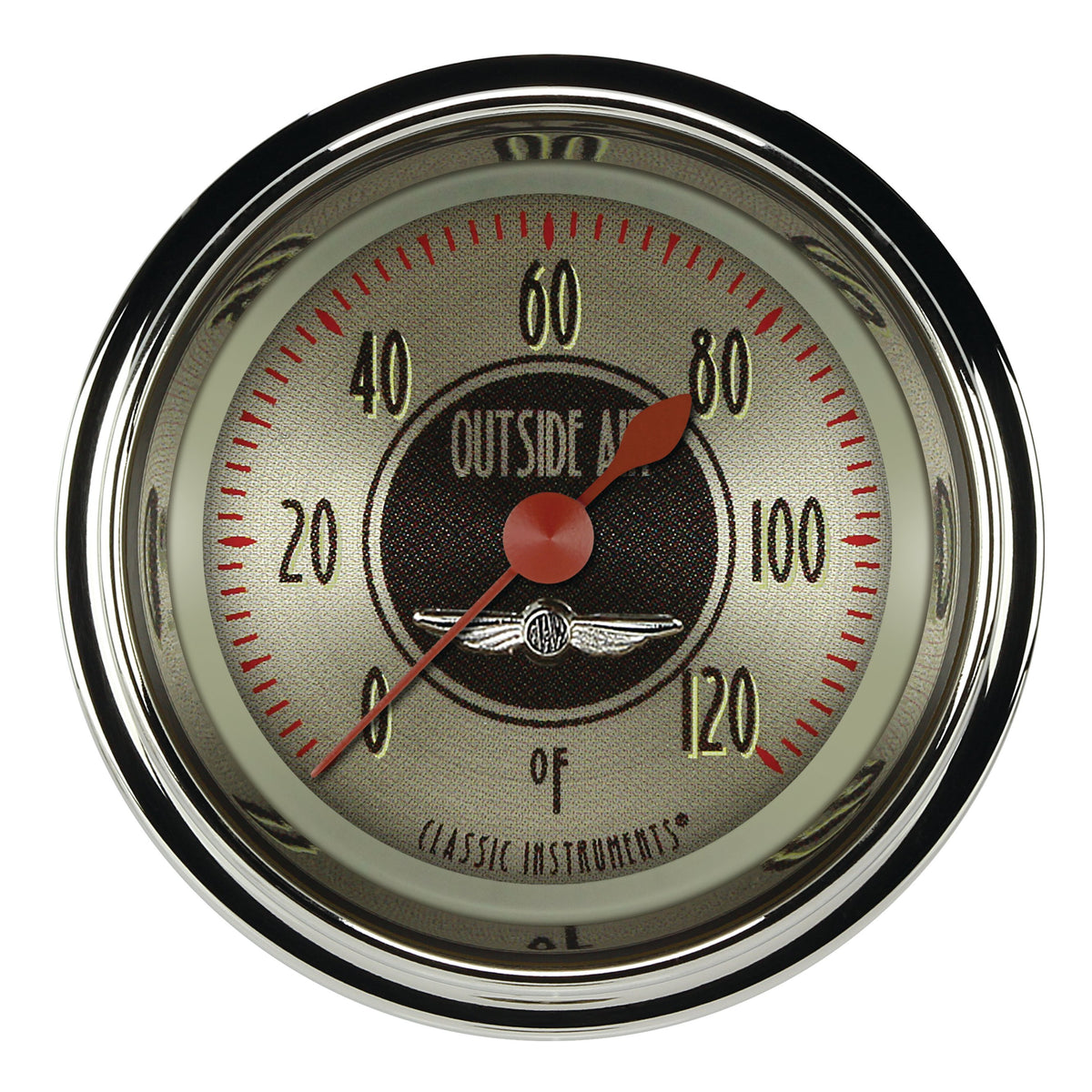 Classic Instruments All American Nickel 2-1/8" External Air Tempature Gauge - AN199SHC