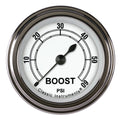 Classic Instruments Classic White 2-1/8" Boost Gauge (60 PSI) - CW143SLF