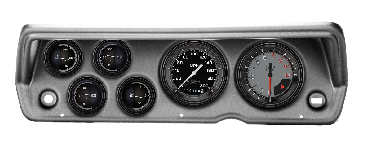 Classic Instruments 1970-76 Duster AutoCross Gray Six Gauge Set Mopar - CDDU70AXG01BA