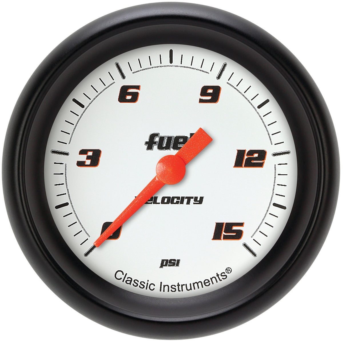 Classic Instruments Velocity White 2-5/8" Fuel Pressure Gauge (15 PSI) - VS345WBPF