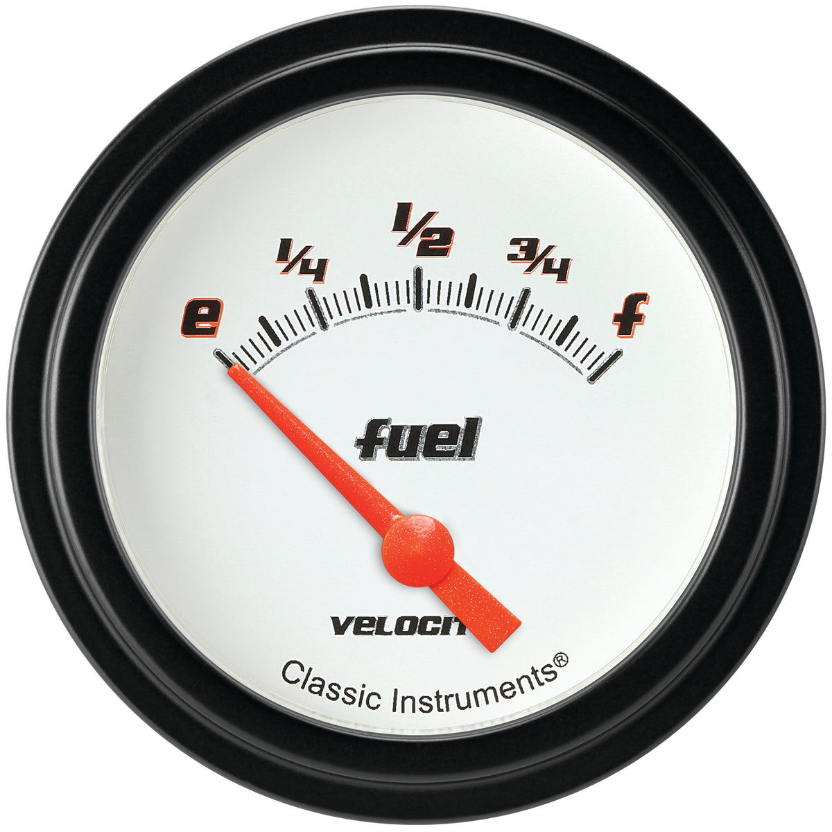 Classic Instruments Velocity White 2-5/8" Fuel Level Gauge - VS212WBLF
