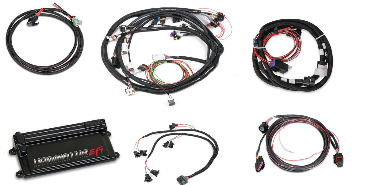 Holley EFI Dominator EFI Kit - LS2 Main Harness w/ Trans and DBW with EV1 Injector Harness - 550-660