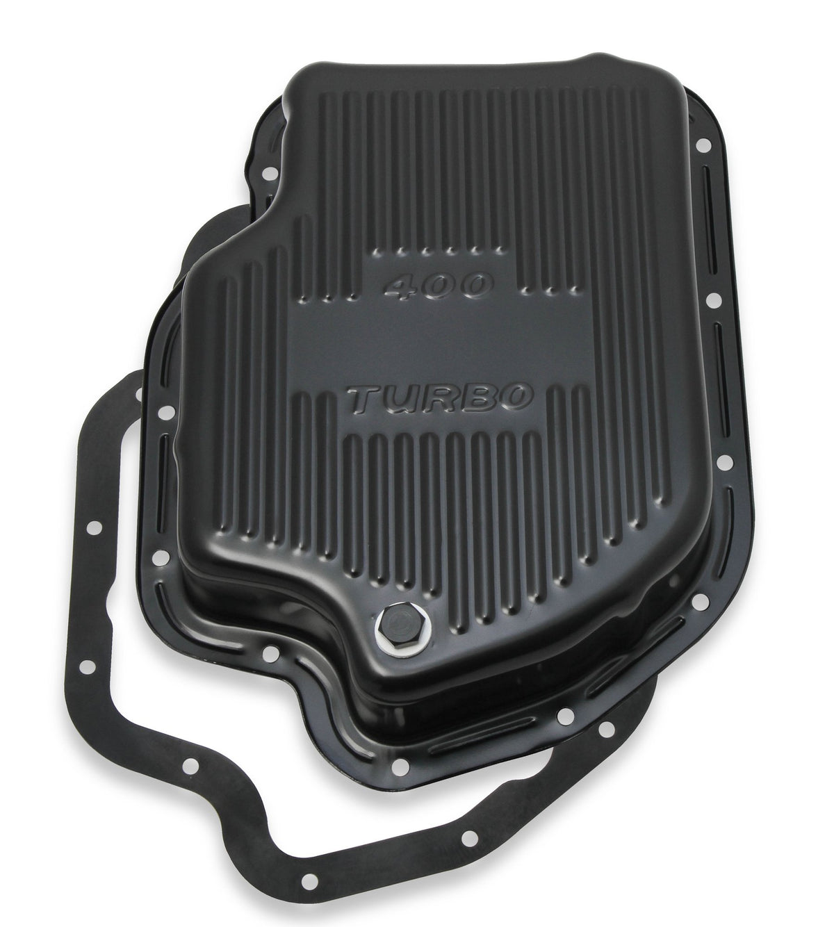 Mr. Gasket Transmission Oil Pan - Black Steel - 9786BMRG