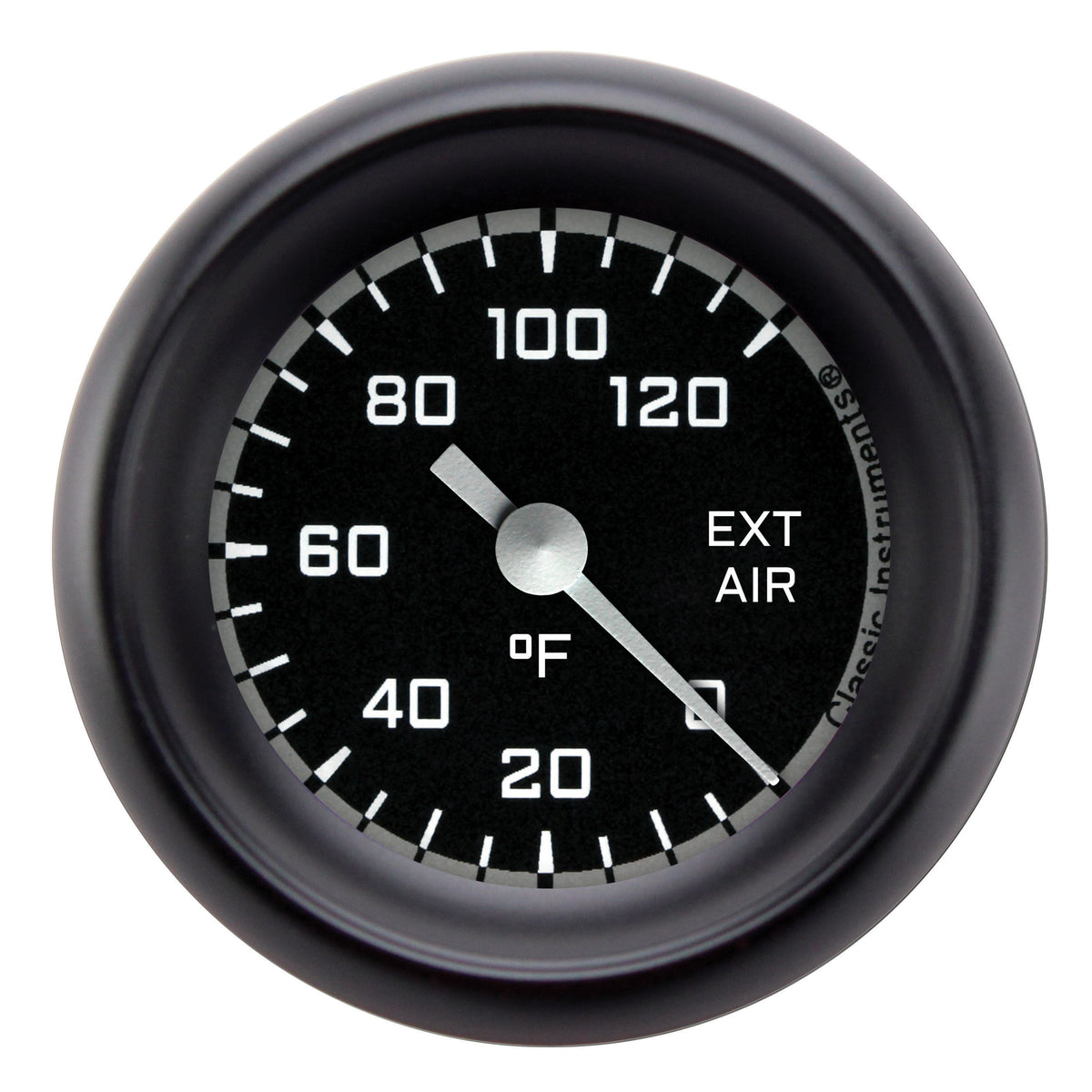 Classic Instruments Autocross Gray 2-1/8" Outside Air Temperature Gauge - AX199GBPF