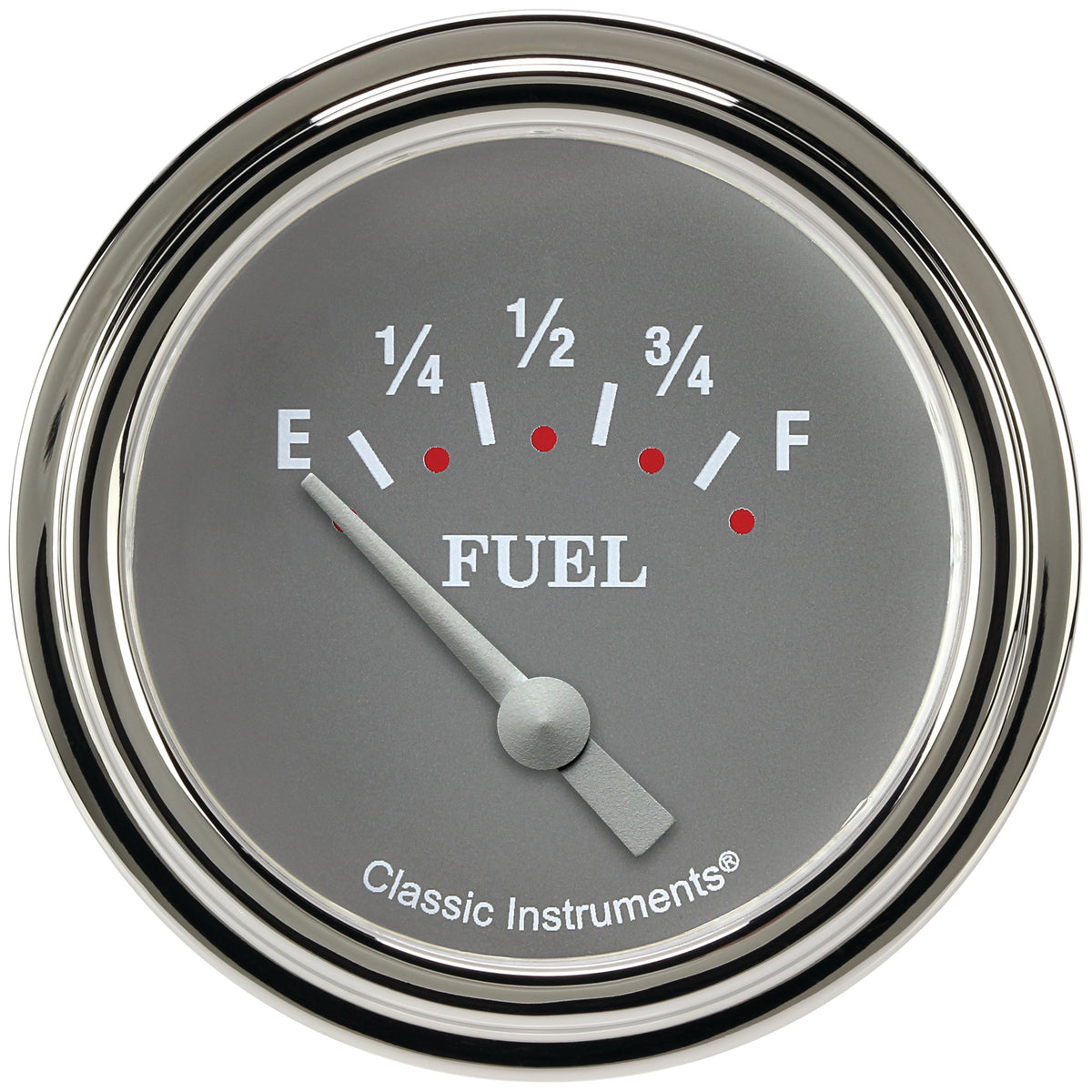 Classic Instruments Silver Gray 2-5/8" Fuel Level Gauge - SG212SLF
