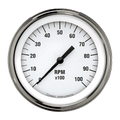 Classic Instruments White Hot 3" Tachometer Gauge (10K) - WH10SLC
