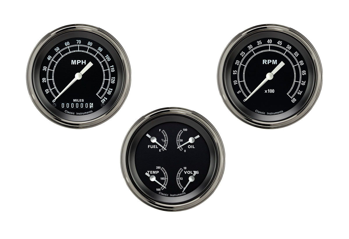 Classic Instruments Traditional Series Three Gauge Set - TR03SLF