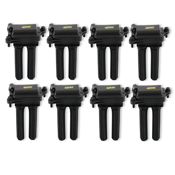 ACCEL SuperCoil - Gen III HEMI 05-24 - 8-Pack - Black - 5.7/6.1/6.2/6.4L 140038K-8