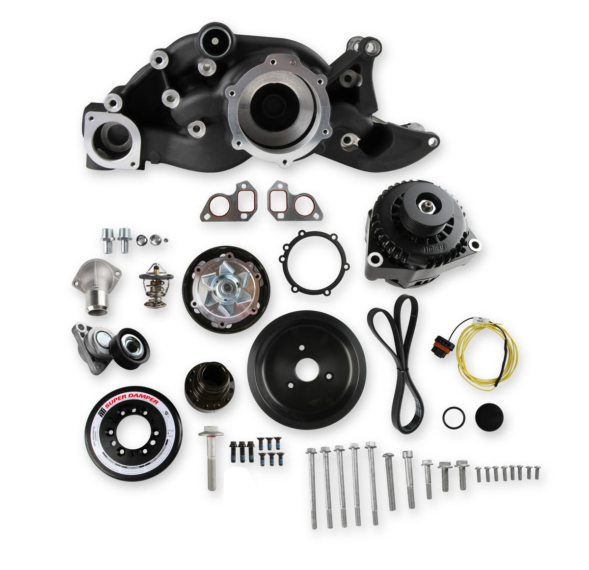 Holley Premium Mid-Mount Race Accessory System-Black Finish - 20-182BK