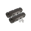 Mr. Gasket Fabricated Aluminum Valve Covers - Black Finish - 6832BG