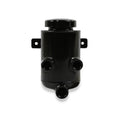 Holley Power Steering Remote Reservoir - Black Aluminum with Bracket - 198-212
