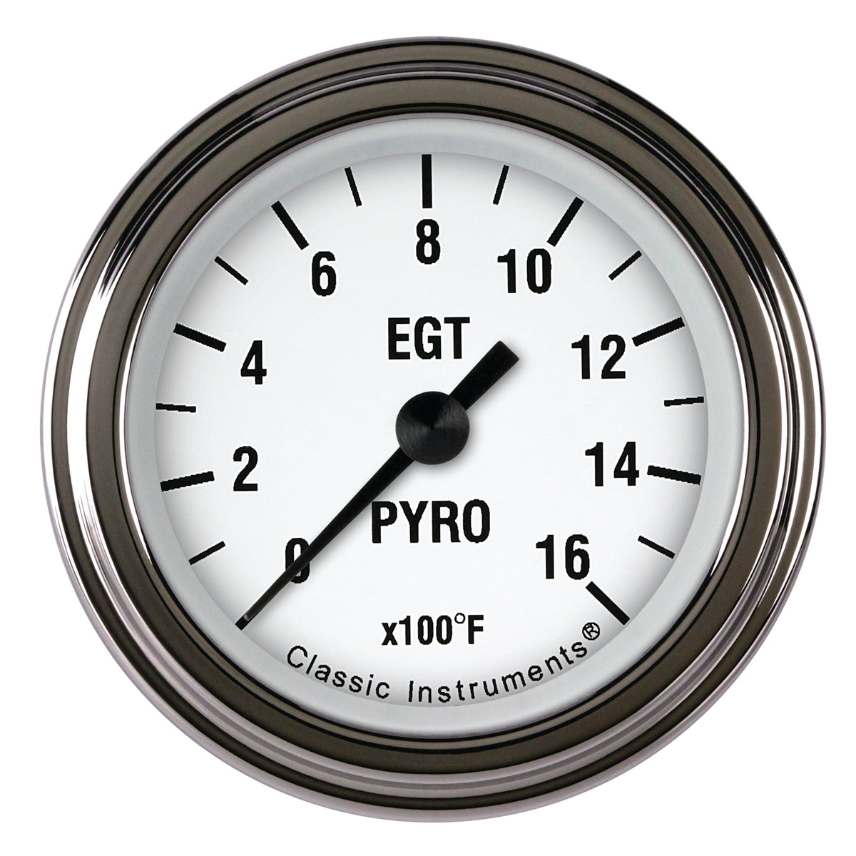 Classic Instruments White Hot 2-1/8" Exhaust Gas Tempature Gauge - WH198SLF