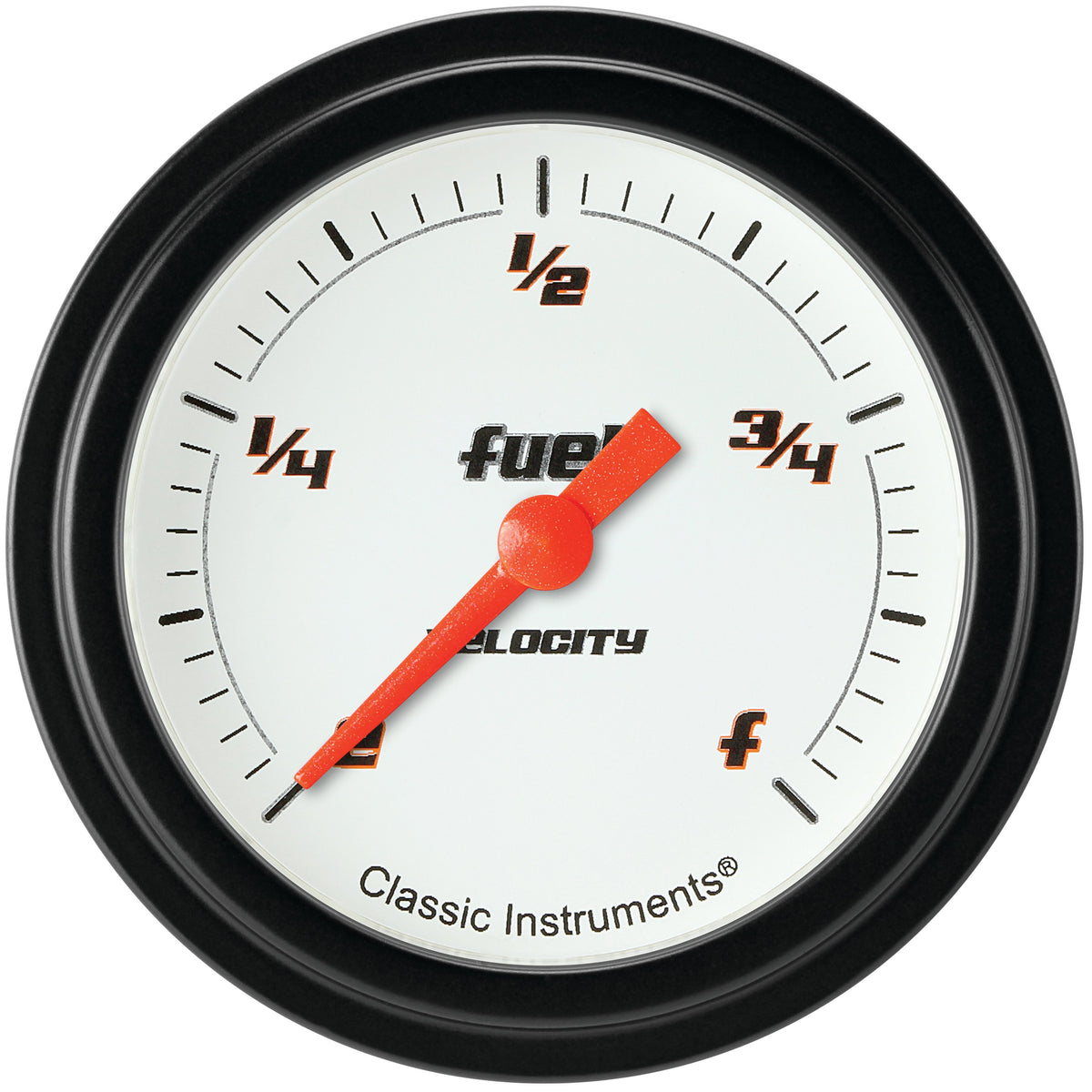 Classic Instruments Velocity White 2-5/8" Fuel Level Gauge - VS309WBLF