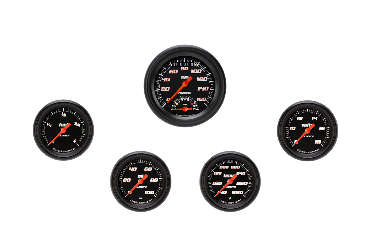 Classic Instruments Velocity Black Ultimate 4-5/8" Gauge GM - VS335BBPF