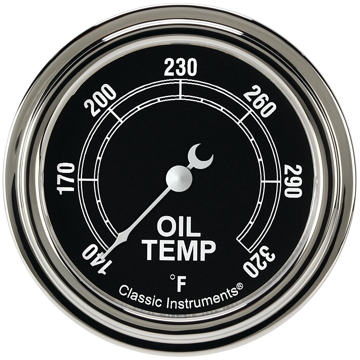 Classic Instruments Traditional 2-5/8" Oil Temperature Gauge - TR328SLF
