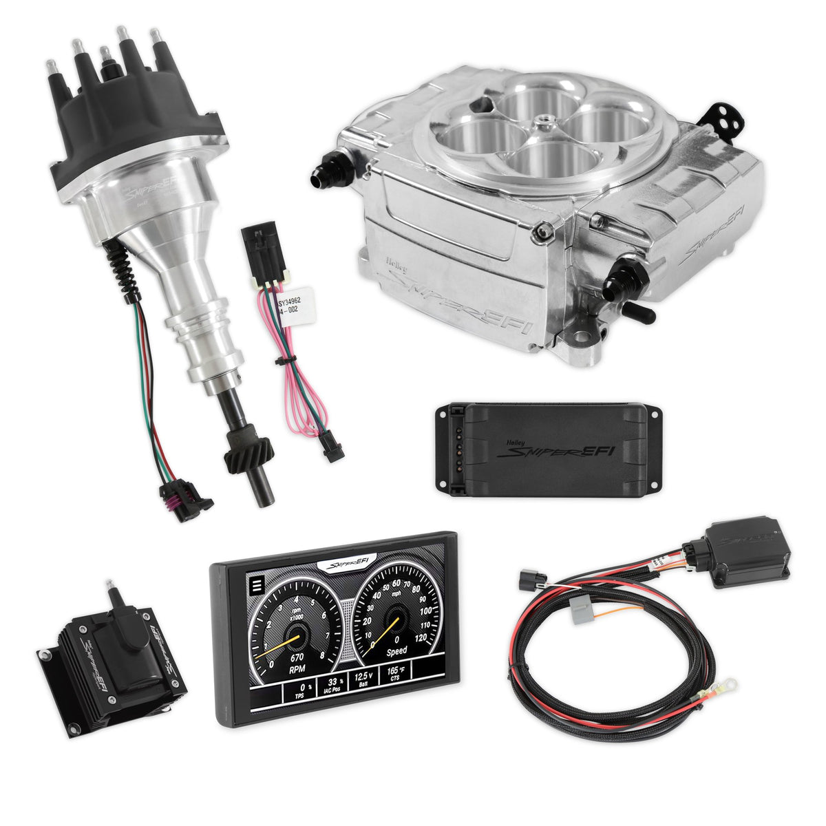 Holley Sniper 2 EFI Bundle with HyperSpark Ignition System - 550-510-5PX-SBF