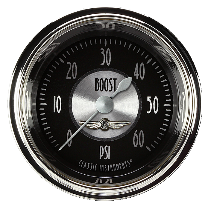 Classic Instruments All American Tradition 2-1/8" Boost Gauge (60 PSI) - AT143SHC