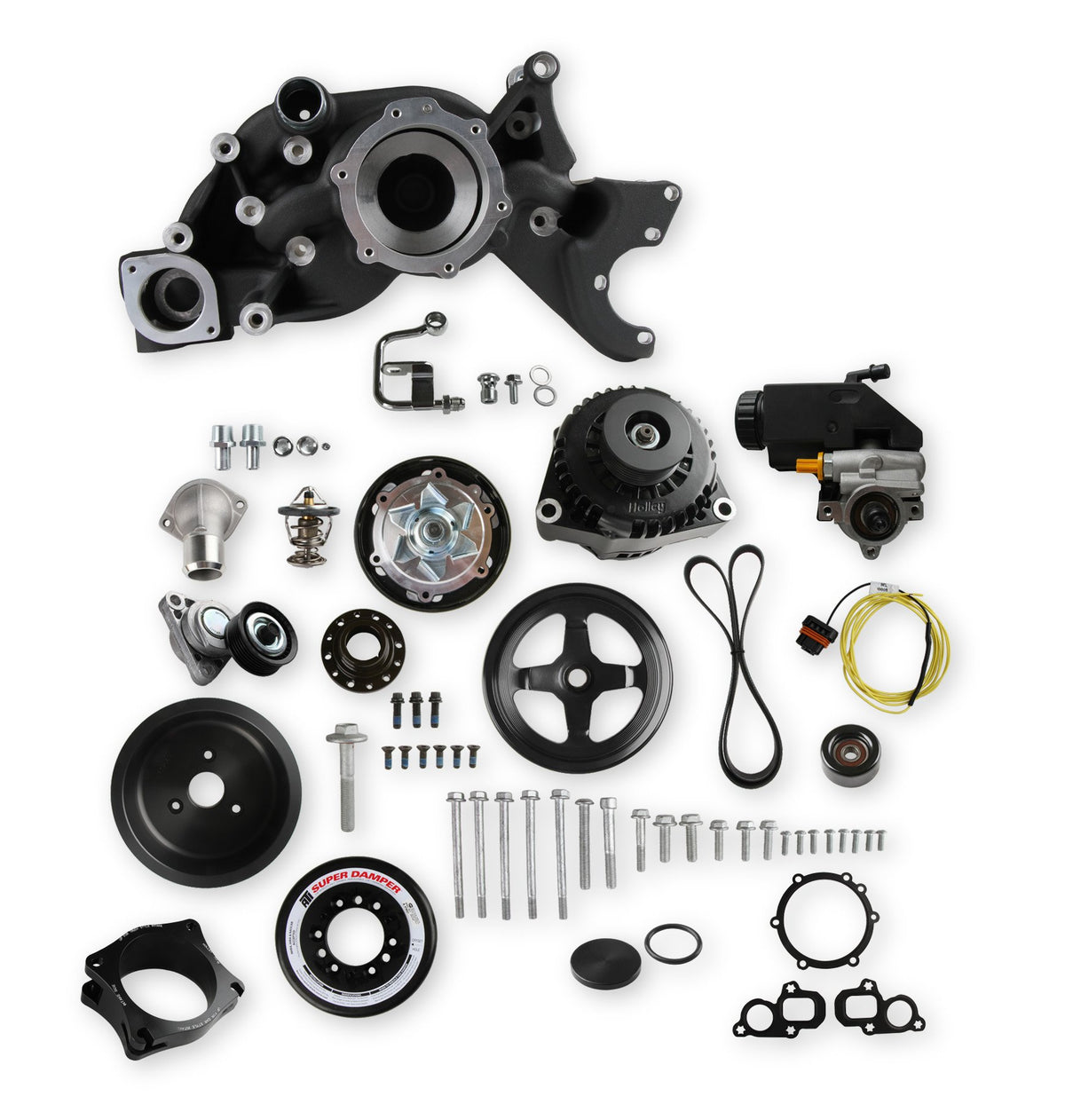 Holley Premium Mid-Mount Race Accessory System - Black Finish - 20-201BK