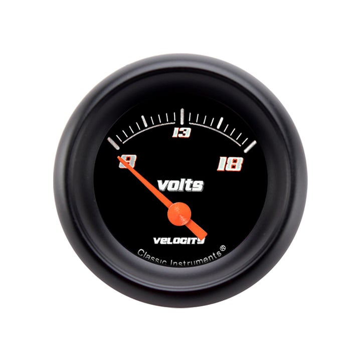 Classic Instruments Velocity Black 2-1/8" Volt Gauge - VS30BBPF