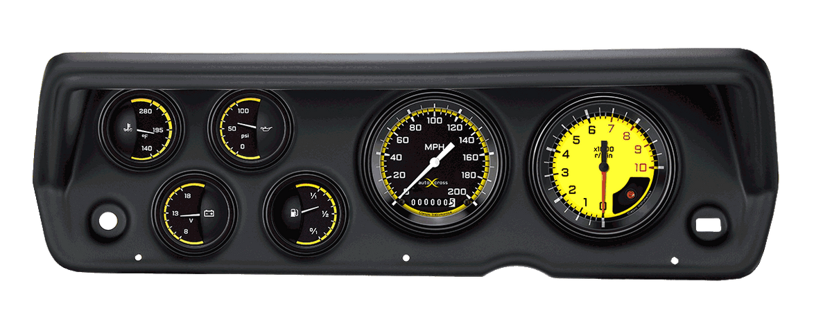 Classic Instruments AutoCross Yellow Series Short Sweep - CDDU70AXY01BL