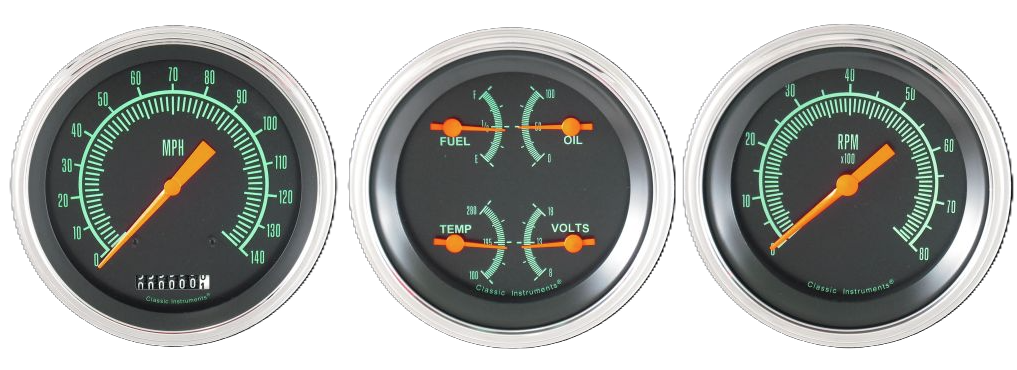 Classic Instruments G/Stock 3" Speedo/Quad/Tach-GM - GS03SLC