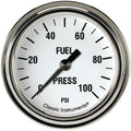 Classic Instruments White Hot 2-5/8" Fuel Pressure Gauge (100 PSI) - WH346SLF