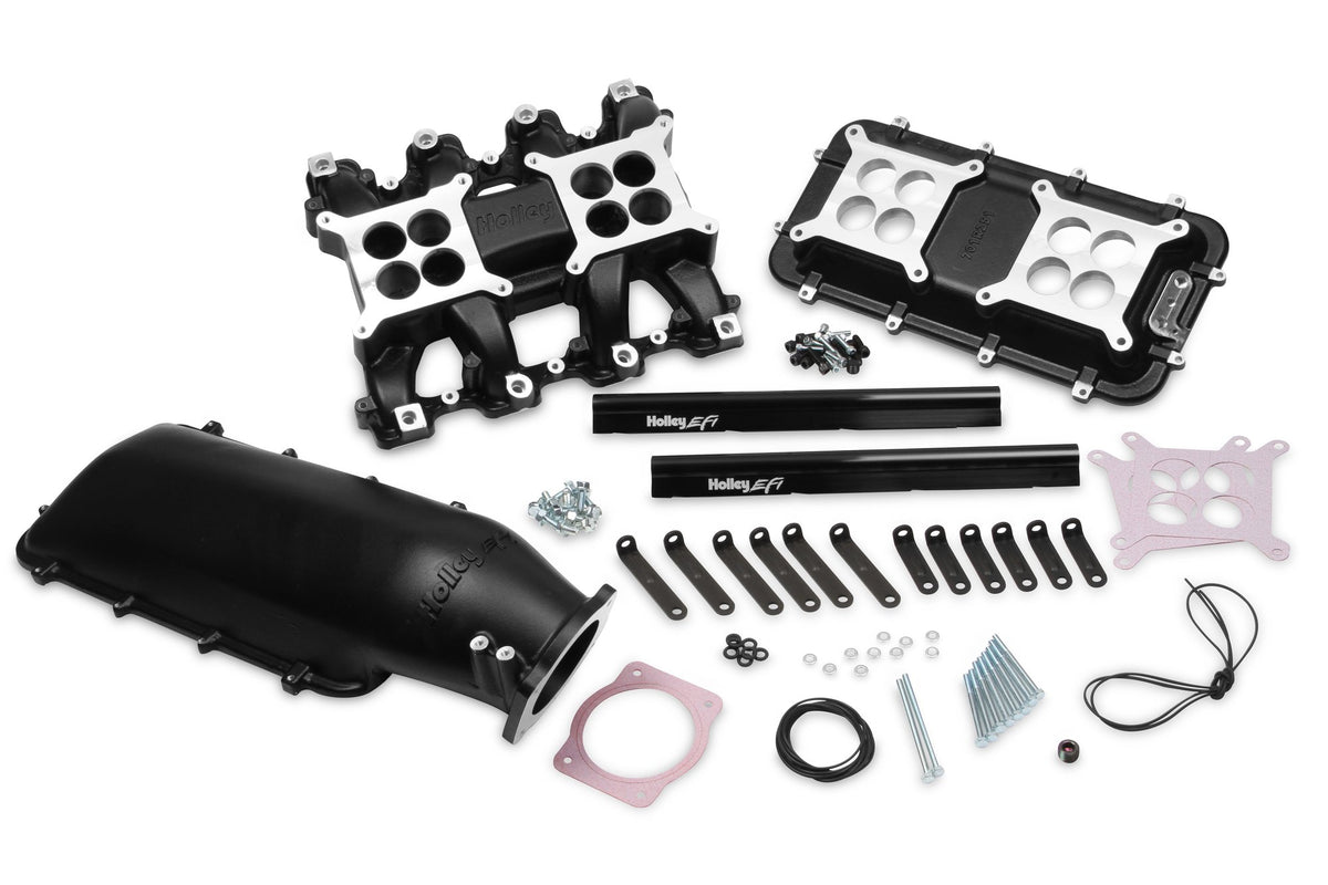 Holley EFI Holley Mid-Rise Intake - GM LS3/L92 w/ 95mm Top - Black - 300-135BK