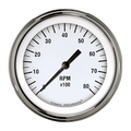 Classic Instruments White Hot 3" Tachometer Gauge (8000 RPM) - WH80BLF