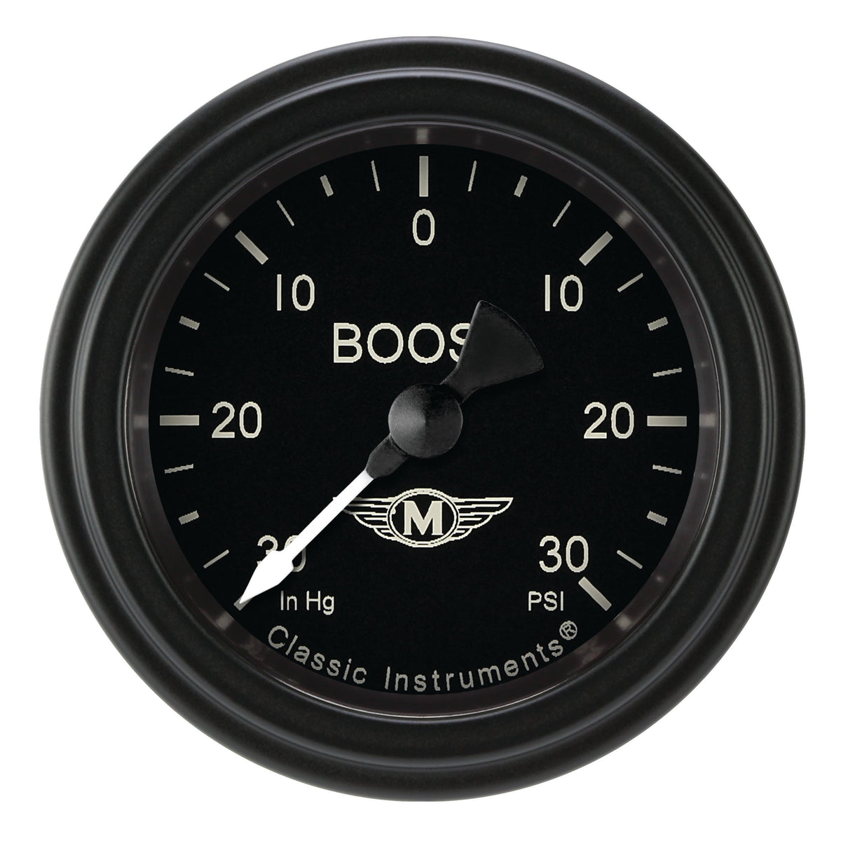 Classic Instruments Moal Bomber 2-1/8" Boost/Vac Gauge - MA141BLF