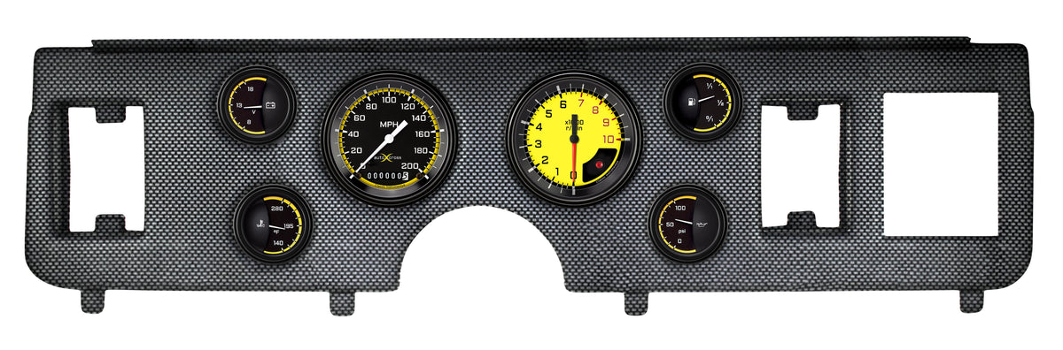 Classic Instruments 1979-86 Mustang AutoCross Yellow 6 Gauge Set Ford - CDMU79AXY01CF