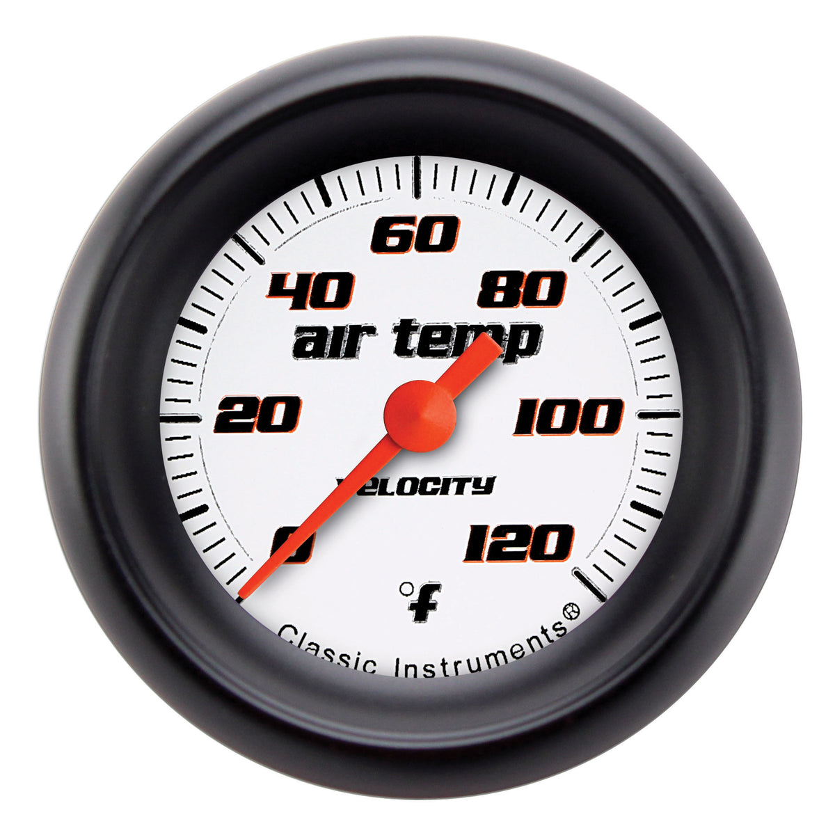 Classic Instruments Velocity White 2-1/8" Outside Air Temperature Gauge - VS199WBPF