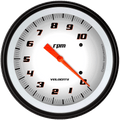 Classic Instruments Velocity White 4-5/8" Tachometer Gauge - VS71WBLF
