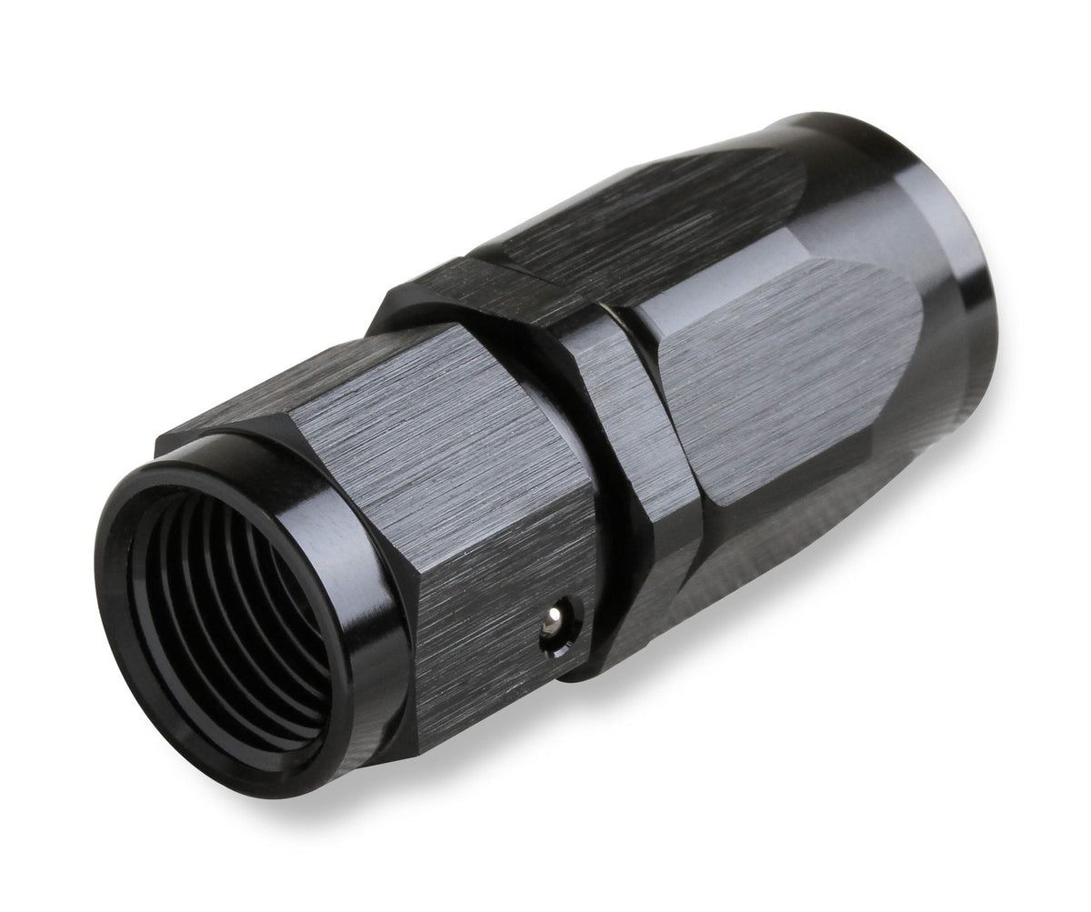 Mr. Gasket -10 AN Straight Swivel Hose End - Black - 220110-BL