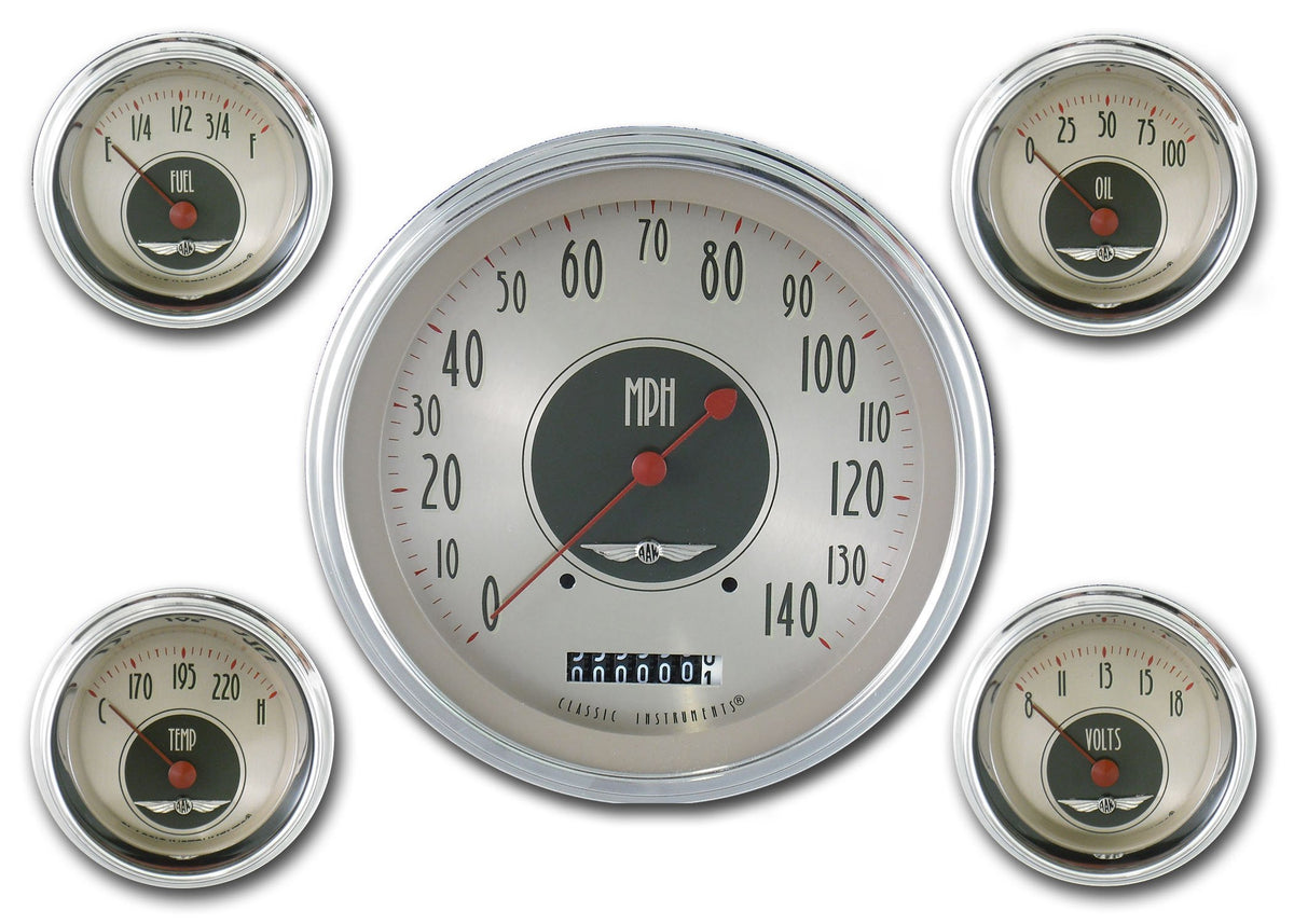 Classic Instruments American Nickel Five Gauge Set - AN54SLC