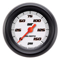 Classic Instruments Velocity White 2-1/8"  Air Pressure Electric Gauge (150 PSI) - VS118WBPF
