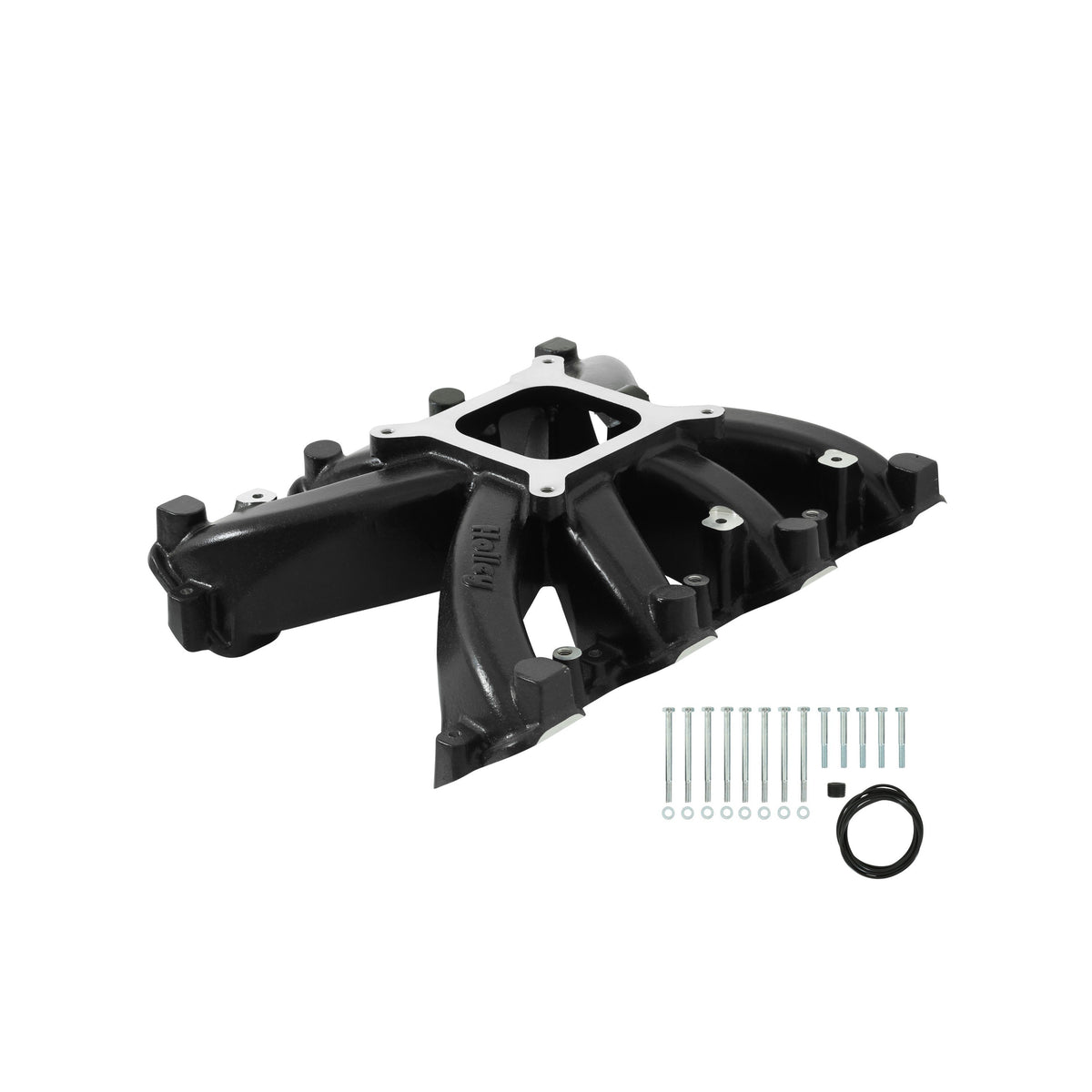 Holley Single Plane Carbureted Intake - GM LS3/L92 - Black - 300-131BK