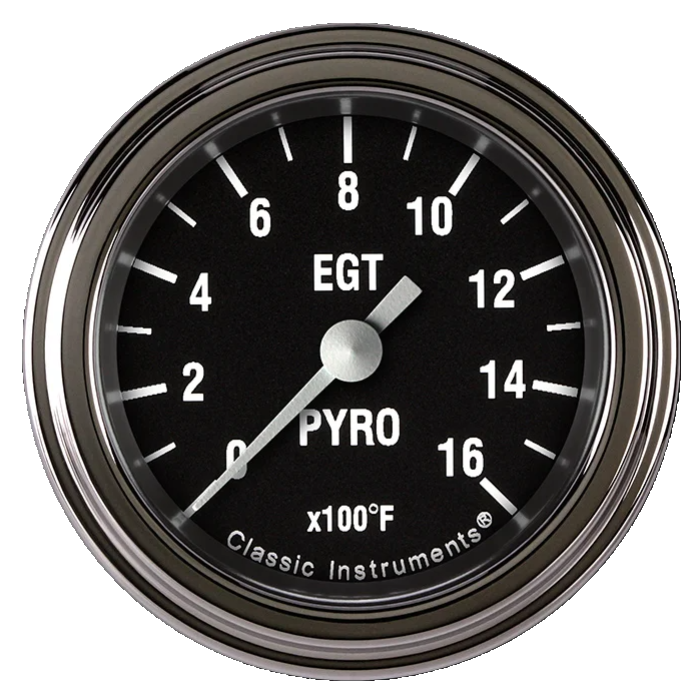 Classic Instruments Hot Rod 2-1/8" Exhaust Gas Tempature Gauge - HR198SLF