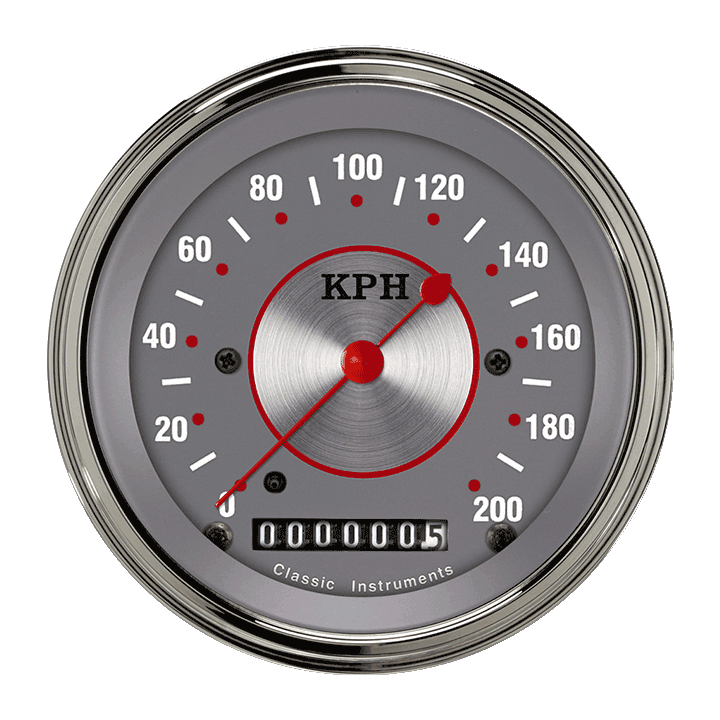Classic Instruments Silver Series 3-3/8" Speedometer Gauge - SS59SLF
