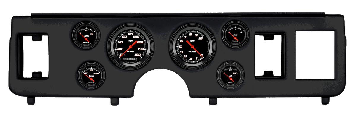 Classic Instruments Velocity Black Series Short Sweep Gauge Set - CDMU79VSB01BL