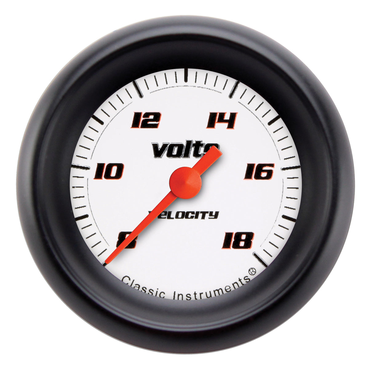 Classic Instruments Velocity White 2-1/8" Full Sweep Volt Gauge - VS130WBPF