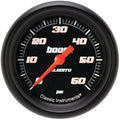 Classic Instruments Velocity Black 2-5/8" Boost Gauge (60 PSI) - VS343BBPF