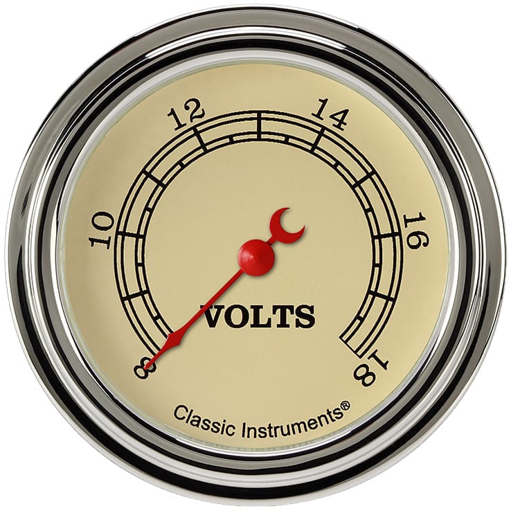 Classic Instruments Vintage 2-5/8" Volt Gauge - VT330SLF