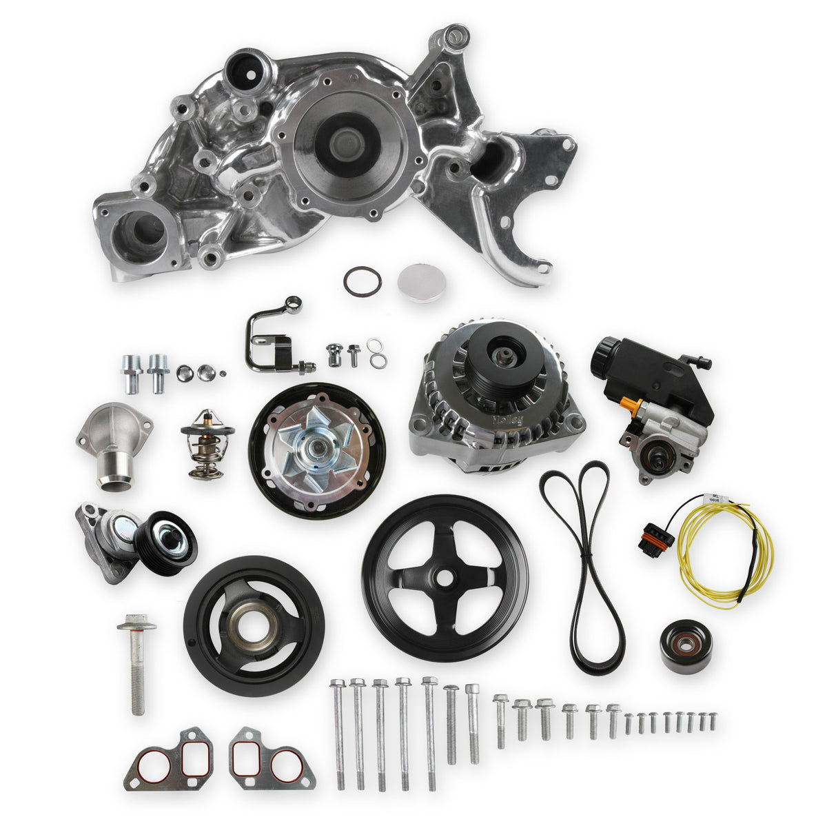Holley Mid-Mount Race Accessory System- Polished Finish - 20-186P