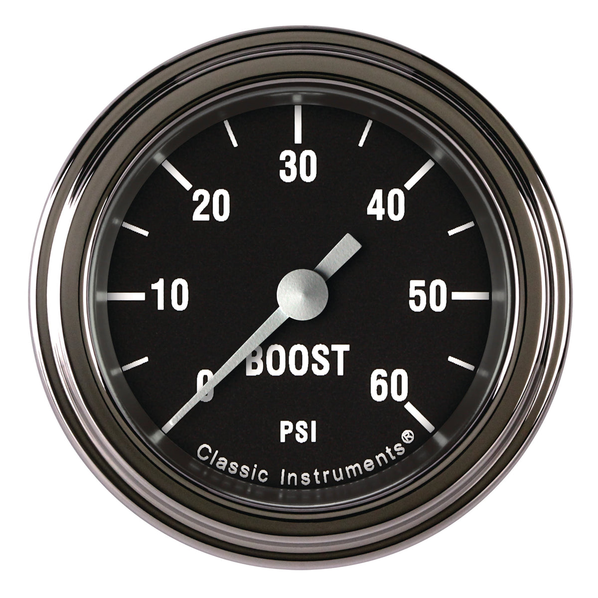 Classic Instruments Hot Rod 2-1/8" Boost Gauge (60 PSI) - HR143SLF
