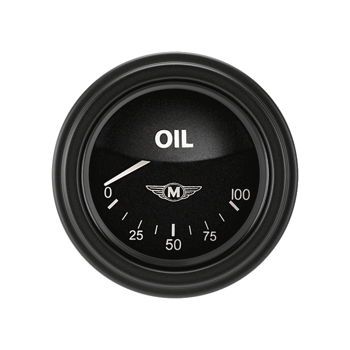 Classic Instruments Moal Bomber 2-1/8" Oil Pressure Gauge - MA81BLC
