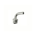 Mr. Gasket Fuel Line Fitting - 3/8 Inch NPT to 3/8 Inch Hose Barb - 90° - Chrome - 2970G