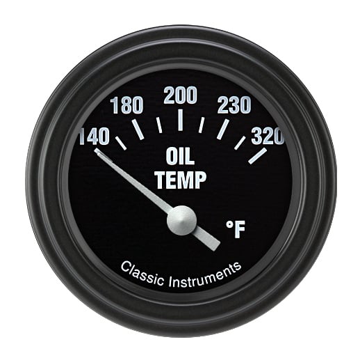 Classic Instruments Hot Rod 2-1/8" Oil Temperature Gauge - HR28BLF